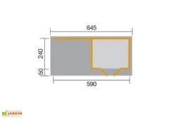 Abri Design Chill-Out 3 28mm (14,16 M²: 590x240 Ou 17,7m²: 590x300) -Abriet Mobilier Soldes Boutique dimensions abri jardin bois chill out 3