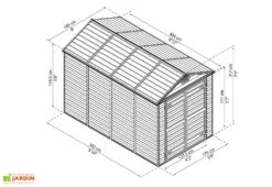 Abri De Jardin Skylight 5,6 M² Ambre | Palram - Canopia -Abriet Mobilier Soldes Boutique dimensions abri jardin skylight 702921 palram