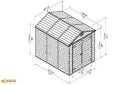 Abri De Jardin Skylight 4,2 M² Ambre | Palram - Canopia -Abriet Mobilier Soldes Boutique dimensions abri jardin skylight amber 702297 palram
