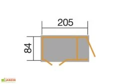 Abri Pour Vélos Ou Poubelles En Bois D’épicéa + Placard 95 X 215 Cm -Abriet Mobilier Soldes Boutique dimensions abri poubelles bois placard weka