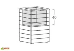 Bac à Fleurs En Bois Selekt (45x45x47) -Abriet Mobilier Soldes Boutique dimensions bac a fleurs selekt jardipolys