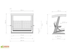Balancelle De Jardin 3 Personnes - Bois Exotique – Sia 2400 9 Balancelle De Jardin 3 Personnes - Bois Exotique – Sia 2400 -Abriet Mobilier Soldes Boutique dimensions balancelle jardin bois westmann as1500a