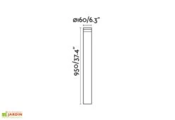 Balise Extérieure à LED En Aluminium Et Polycarbonate - Bast -Abriet Mobilier Soldes Boutique dimensions balise led faro bast