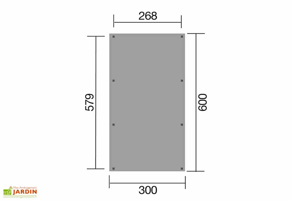 Carport Simple En Bois De Pin Traité Et PVC 606 T2 - 18 M² 2 Carport Simple En Bois De Pin Traité Et PVC 606 T2 - 18 M² – Image 2