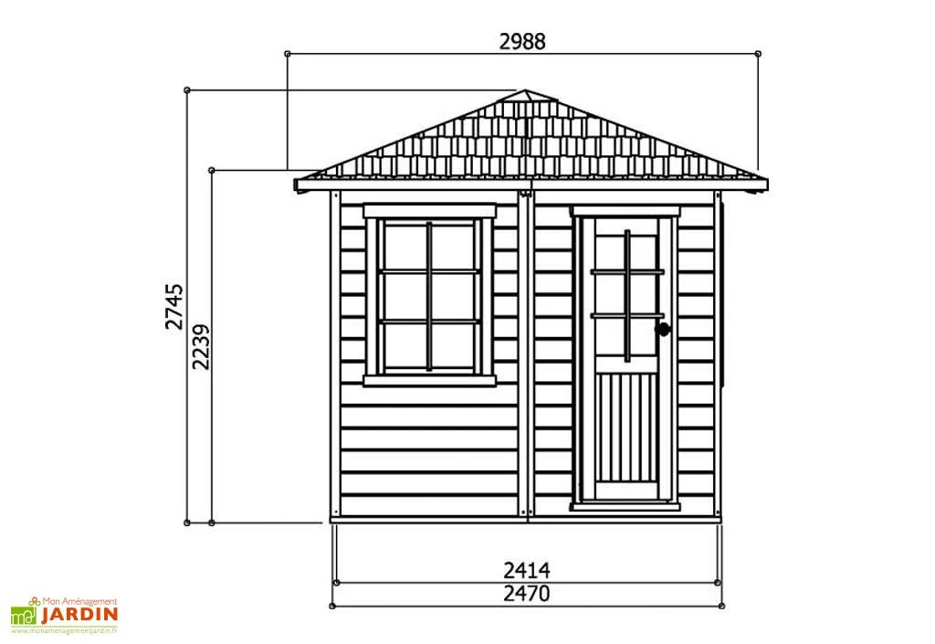 Solid Abri De Jardin Bois Nancy 28mm (255x255cm) 3 Solid Abri De Jardin Bois Nancy 28mm (255x255cm) – Image 3