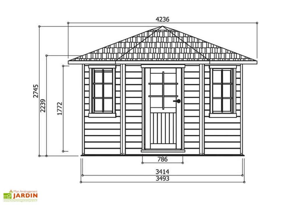 Solid Abri De Jardin Bois Nancy 28mm (255x255cm) 2 Solid Abri De Jardin Bois Nancy 28mm (255x255cm) – Image 2