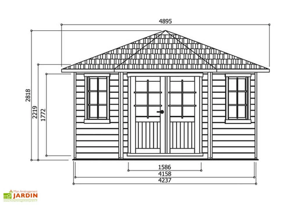 Solid Abri De Jardin Bois Nancy 28mm (305x305cm) 2 Solid Abri De Jardin Bois Nancy 28mm (305x305cm) – Image 2