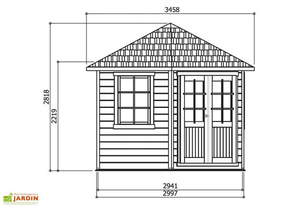 Solid Abri De Jardin Bois Nancy 28mm (305x305cm) 3 Solid Abri De Jardin Bois Nancy 28mm (305x305cm) – Image 3