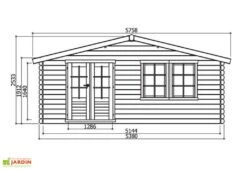 Solid Abri De Jardin Bois Vernier 28mm (538x538cm) Traité En Option 6 Solid Abri De Jardin Bois Vernier 28mm (538x538cm) Traité En Option -Abriet Mobilier Soldes Boutique dimensions chalet s8345 6