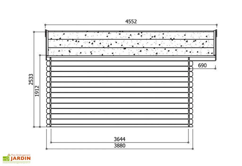 Solid Abri De Jardin Bois Zurich 28mm (508x388cm) Traité En Option 3 Solid Abri De Jardin Bois Zurich 28mm (508x388cm) Traité En Option – Image 3