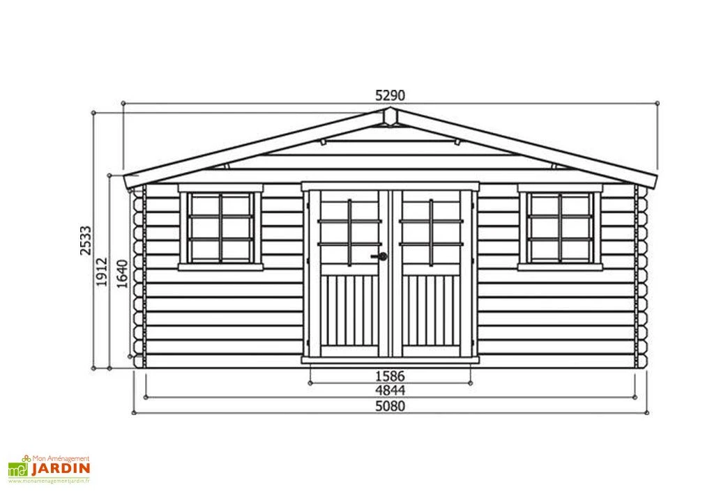 Solid Abri De Jardin Bois Zurich 28mm (508x388cm) Traité En Option 2 Solid Abri De Jardin Bois Zurich 28mm (508x388cm) Traité En Option – Image 2