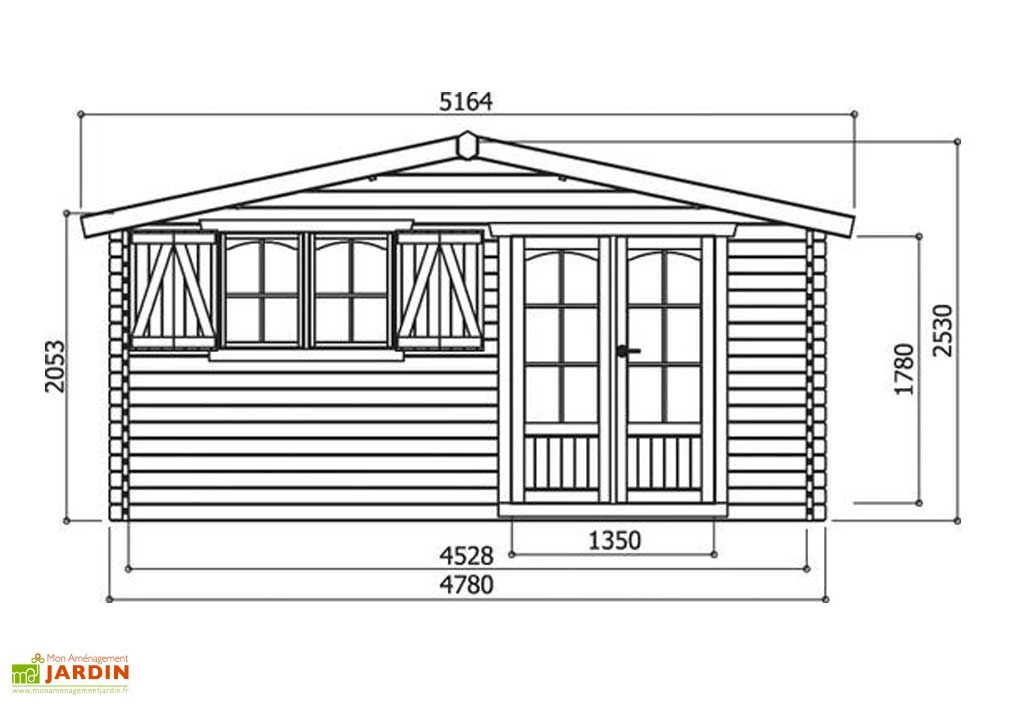 Solid Abri De Jardin Bois Chamonix 40mm (478x418cm) 2 Solid Abri De Jardin Bois Chamonix 40mm (478x418cm) – Image 2