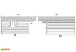 Solid Abri De Jardin Bois Chamonix 40mm (478x418cm) 6 Solid Abri De Jardin Bois Chamonix 40mm (478x418cm) -Abriet Mobilier Soldes Boutique dimensions chalet s8981