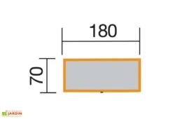 Coffre De Jardin En Bois De Pin Traité Et Tôle Galvanisée 78 X 188 Cm -Abriet Mobilier Soldes Boutique dimensions coffre jardin bois pin weka