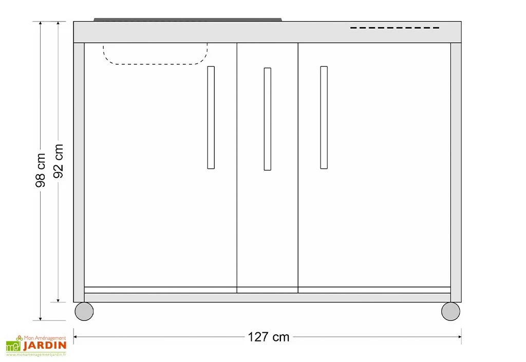 Cuisine Extérieure Avec Réfrigérateur Et évier – MO 120 A 5 Cuisine Extérieure Avec Réfrigérateur Et évier – MO 120 A – Image 5