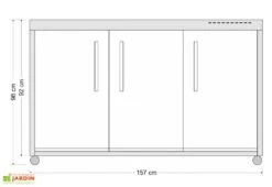 Cuisine Extérieure Avec Réfrigérateur Et Plaque à Induction – MO 150 -Abriet Mobilier Soldes Boutique dimensions cuisine exterieure stengel 150 frigo plaques