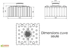 Cuve De Récupération D’eau De Pluie Enterrée – 4000 L Plate 8 Cuve De Récupération D’eau De Pluie Enterrée – 4000 L Plate -Abriet Mobilier Soldes Boutique dimensions cuve 4000l greenlife