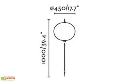 Luminaire Extérieur En Aluminium Et EPDM ⌀ 45 Cm - Saigon -Abriet Mobilier Soldes Boutique dimensions lampe exterieure faro saigon