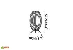 Luminaire Extérieur LED En Aluminium 13 X 57 Cm - Cage -Abriet Mobilier Soldes Boutique dimensions luminaire exterieur led faro cage