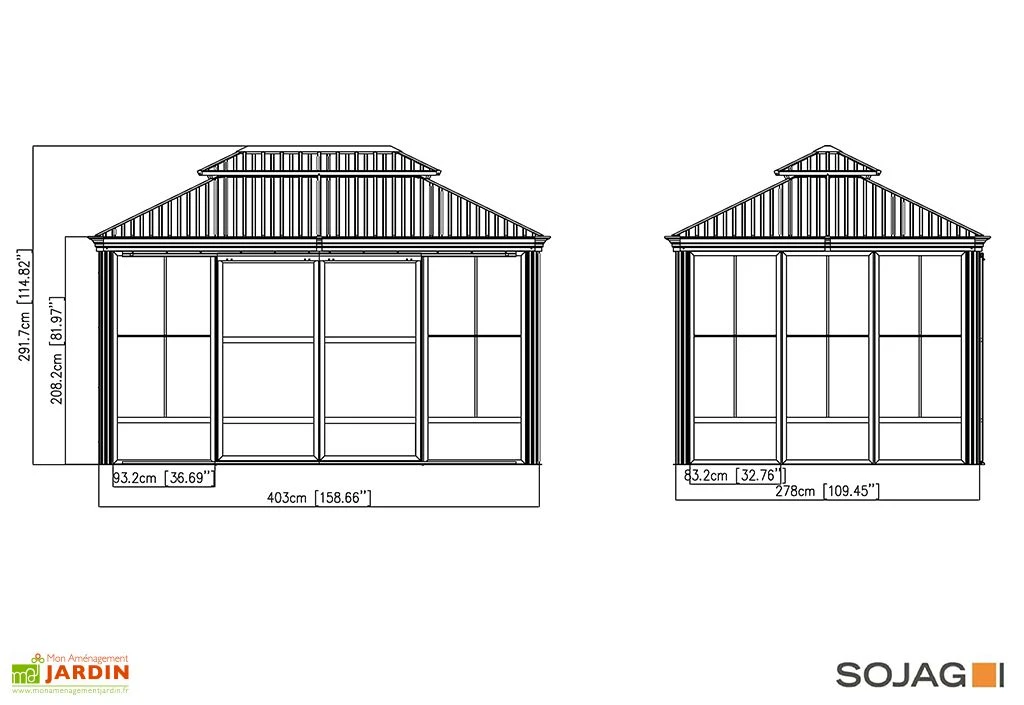 Pergola Fermée En Aluminium 4 X 3 M Avec Toiture Acier - Bolata 4 Pergola Fermée En Aluminium 4 X 3 M Avec Toiture Acier - Bolata – Image 4