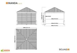 Pergola Autoportée En Aluminium Avec Brise-vues En Lames 13 M² – Nanda 6 Pergola Autoportée En Aluminium Avec Brise-vues En Lames 13 M² – Nanda -Abriet Mobilier Soldes Boutique dimensions pergola aluminium nanda sojag 13m2