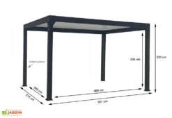 Pergola Bioclimatique Motorisée Aluminium Autoportée – Actual 5 X 3 M 8 Pergola Bioclimatique Motorisée Aluminium Autoportée – Actual 5 X 3 M -Abriet Mobilier Soldes Boutique dimensions pergola bioclimatique actual 5x3m