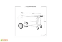 Chariot De Jardinage En Acier à Roulettes - Swivel -Abriet Mobilier Soldes Boutique dimensions plan chariot potager