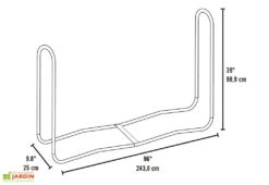 Porte-bûches En Acier Inoxydable – 244 Cm 9 Porte-bûches En Acier Inoxydable – 244 Cm -Abriet Mobilier Soldes Boutique dimensions porte buches 1