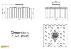 Cuve De Récupération D’eau De Pluie Enterrée – 5000 L Plate -Abriet Mobilier Soldes Boutique dimensions recuperateur eau pluie enterree plat greenlife 5000l