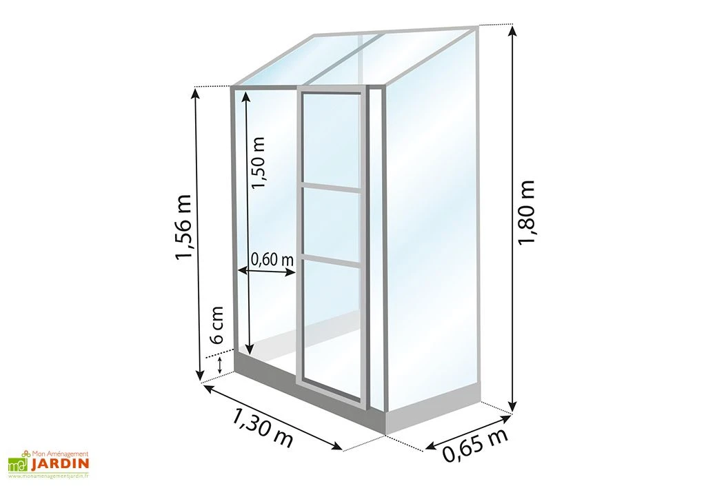 Serre De Jardin Adossée En Verre Lams 0,9 M² - Melissa Anthracite 2 Serre De Jardin Adossée En Verre Lams 0,9 M² - Melissa Anthracite – Image 2