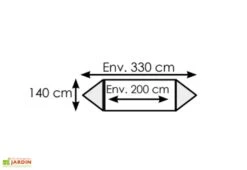 Toile De Hamac En Coton 200 X 140 Cm - Alegria 3 Toile De Hamac En Coton 200 X 140 Cm - Alegria -Abriet Mobilier Soldes Boutique dimensions toile hamac alegria