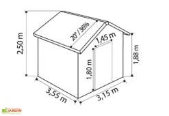 Grosfillex Abri De Jardin PVC Utility 11 7 Grosfillex Abri De Jardin PVC Utility 11 -Abriet Mobilier Soldes Boutique dimensions utility11 3d