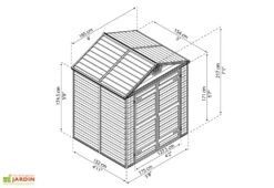 Abri De Jardin Skylight 2,8 M² Ambre | Palram - Canopia 8 Abri De Jardin Skylight 2,8 M² Ambre | Palram - Canopia -Abriet Mobilier Soldes Boutique dimensons abri jardin skylight amber 702396 palram