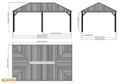 Tonnelle En Aluminium Autoportée 6 X 3,5 M Avec Toiture Acier - Marsala 9 Tonnelle En Aluminium Autoportée 6 X 3,5 M Avec Toiture Acier - Marsala -Abriet Mobilier Soldes Boutique dimesions tonnelle aluminium sojag sj09700 6x4m