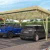 Carport En Bois De Pin Traité Autoclave 30,9 M² - Double Victor Design