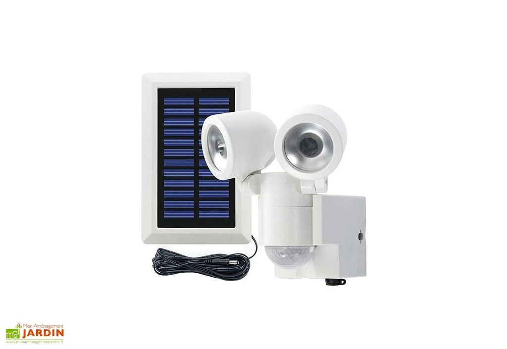 Kit Éclairage Solaire Avec Détecteur De Mouvement 2 Spots 1 Kit Éclairage Solaire Avec Détecteur De Mouvement 2 Spots