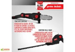 Outil De Jardinage 3 En 1 : Taille-haies, élagueuse Et Coupe Bordures – 20 V 7 Outil De Jardinage 3 En 1 : Taille-haies, élagueuse Et Coupe Bordures – 20 V -Abriet Mobilier Soldes Boutique elageuse sur batterie