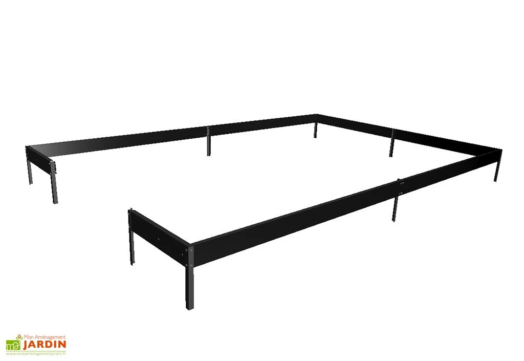 Halls Embase Pour Serre De Jardin En Acier Galvanisé Qube 812 Noir 2 Halls Embase Pour Serre De Jardin En Acier Galvanisé Qube 812 Noir – Image 2
