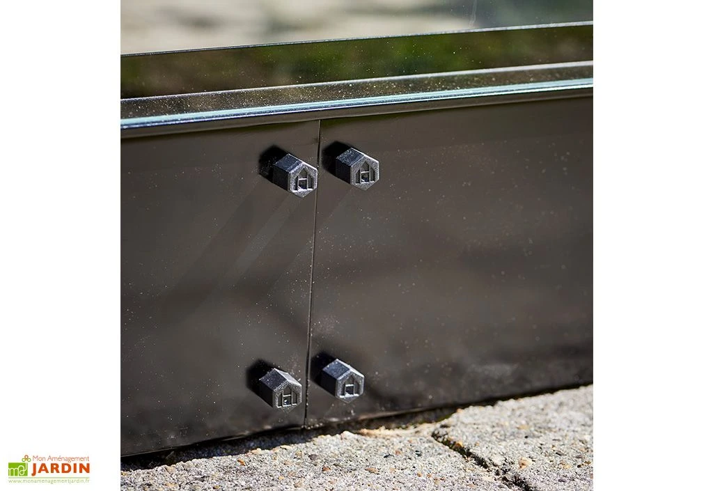 Halls Embase Pour Serre De Jardin En Acier Galvanisé Qube 610 Noir 3 Halls Embase Pour Serre De Jardin En Acier Galvanisé Qube 610 Noir – Image 3