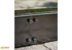 Halls Embase Pour Serre De Jardin En Acier Galvanisé Qube 66 Noir -Abriet Mobilier Soldes Boutique embase serre jardin acier galvanise qube 66 noir 1