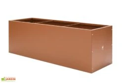 Jardinière Rectangulaire En Métal Thermolaqué Couleur Rouille -Abriet Mobilier Soldes Boutique ensemble jardiniere hg