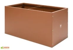 Jardinière Rectangulaire En Métal Thermolaqué Couleur Rouille -Abriet Mobilier Soldes Boutique ensemble jardiniere rouille hg