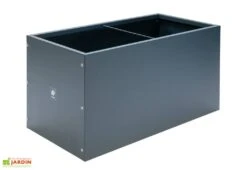 Jardinière Rectangulaire En Métal Thermolaqué Gris Anthracite -Abriet Mobilier Soldes Boutique ensemble jardiniere2 hg