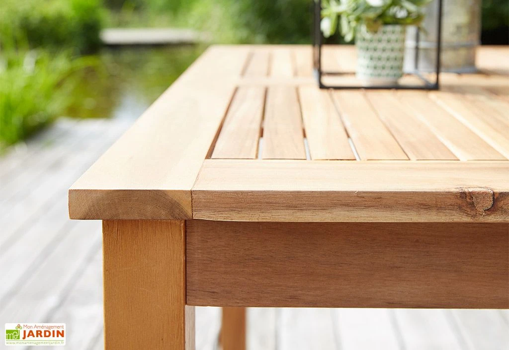 Salon De Jardin Carré 4 Places En Bois D'acacia 6 Salon De Jardin Carré 4 Places En Bois D'acacia – Image 6
