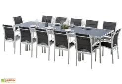 Salon De Jardin Modulo : Table Extensible + 12 Fauteuils