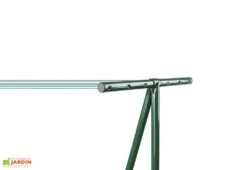 Etendoir à Linge Séchoir De Jardin En Métal Vert 6 Fils 10 M – Windy