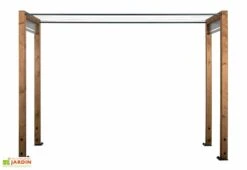 Étendoir à Linge Extérieur En Bois D’épicéa Traité 256 X 80 X 180 Cm