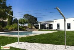 Etendoir à Linge Extérieur En Inox 6 M - Tension Automatique