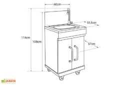 Évier Extérieur Pour Barbecues Fidgi 3 Et 4 - L 60 X L 57 X H 114 Cm 11 Évier Extérieur Pour Barbecues Fidgi 3 Et 4 - L 60 X L 57 X H 114 Cm -Abriet Mobilier Soldes Boutique evier fidgi 1