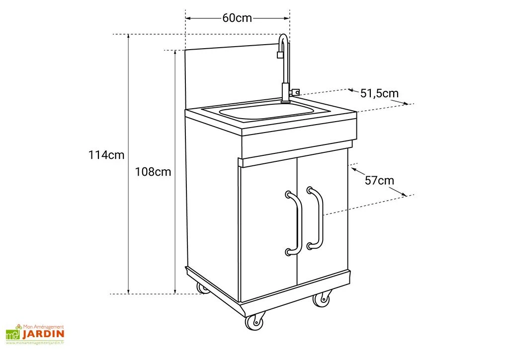 Évier Extérieur Pour Barbecues Fidgi 3 Et 4 - L 60 X L 57 X H 114 Cm 6 Évier Extérieur Pour Barbecues Fidgi 3 Et 4 - L 60 X L 57 X H 114 Cm – Image 6
